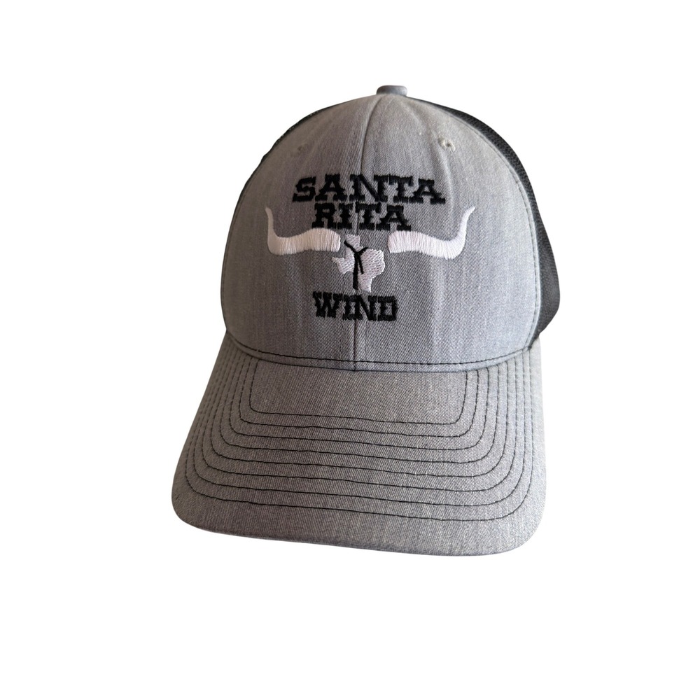 Richardson 112 Santa Rita Wind Big Lake‎ TX Trucker Hat Grey Black Snapback Cap